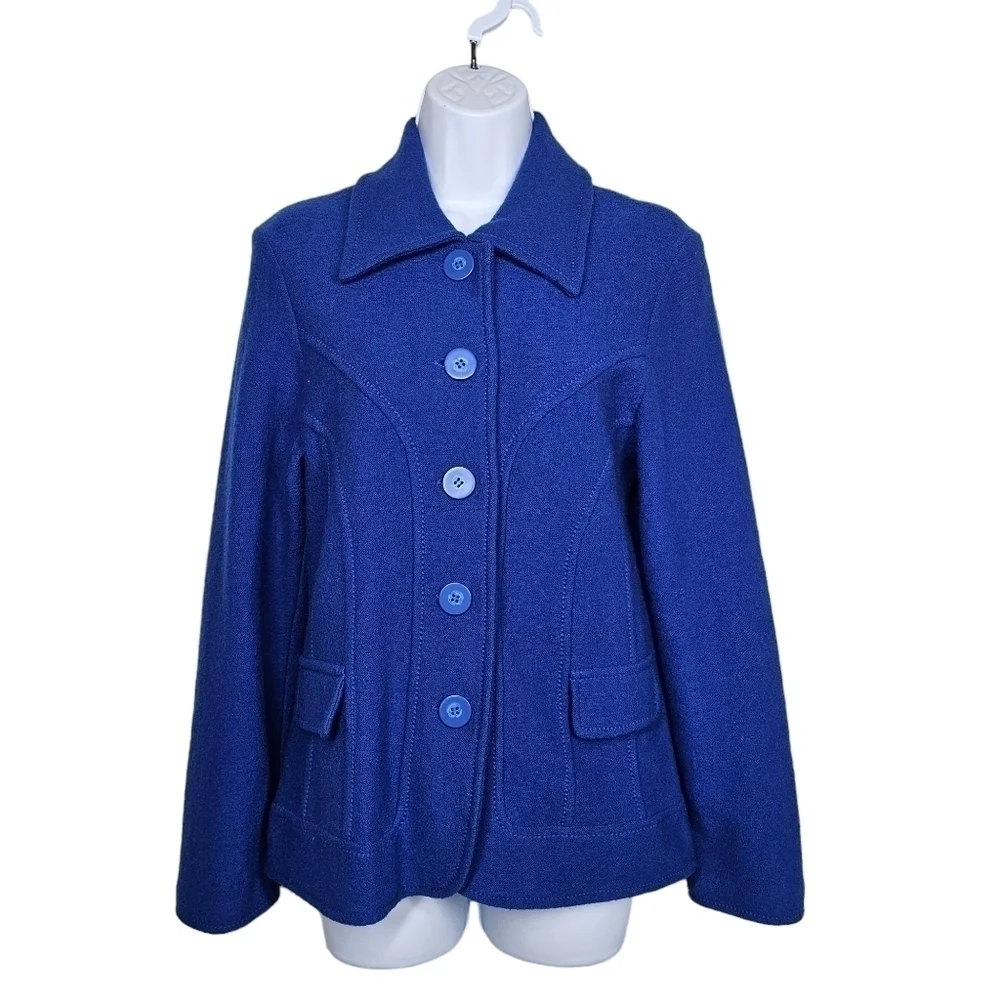Harve Benard 100% Wool Royal Blue Jacket
